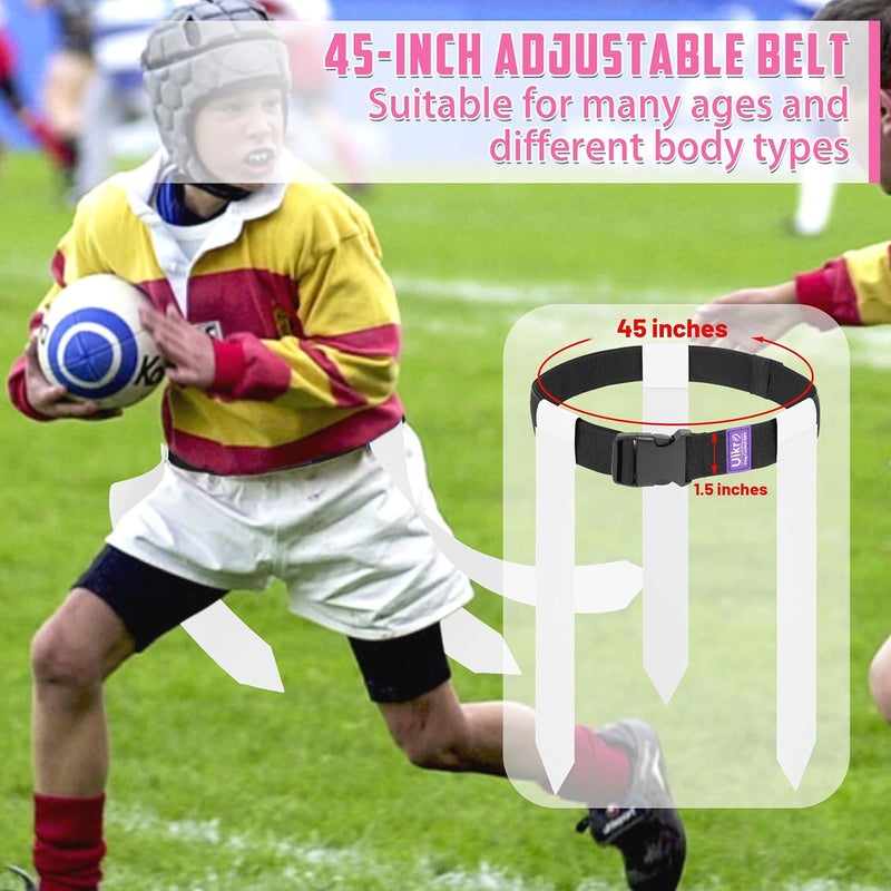 Uikro Flag Football Belts, 14 Player Flag Football Set with 42 Flags for Adults Youth Kids, Sports Training Competition - Image 3